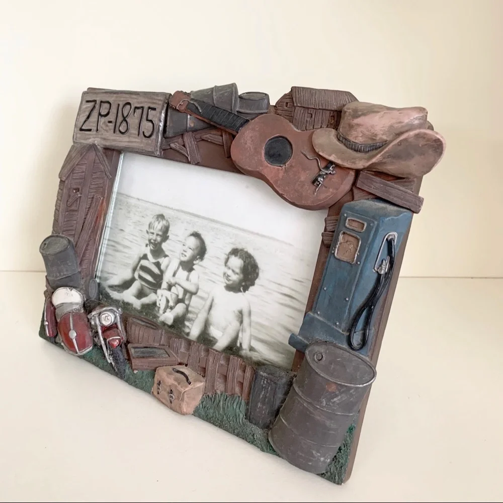 Vintage country cowboy Picture frame